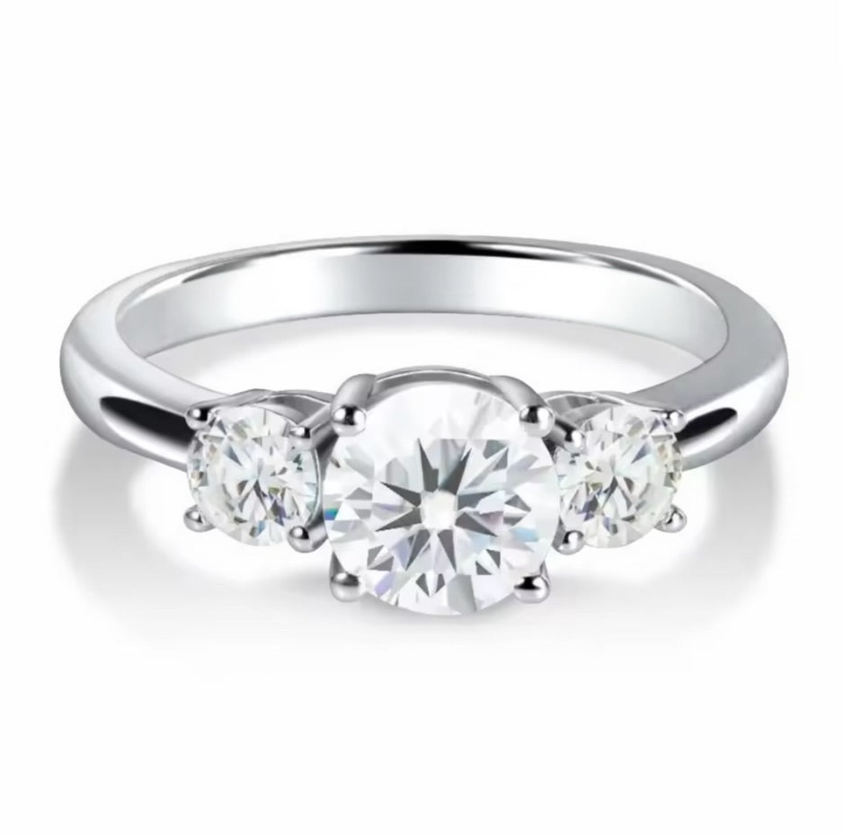 "Symphony" Round Cut Trifecta Ring