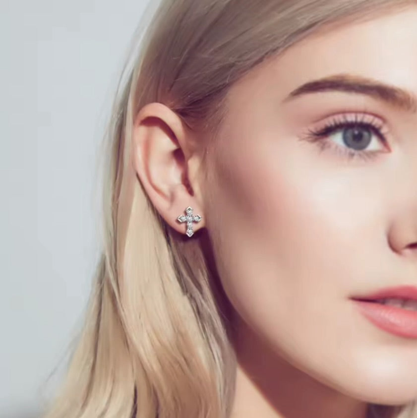 "Crucifix" Stud Earrings