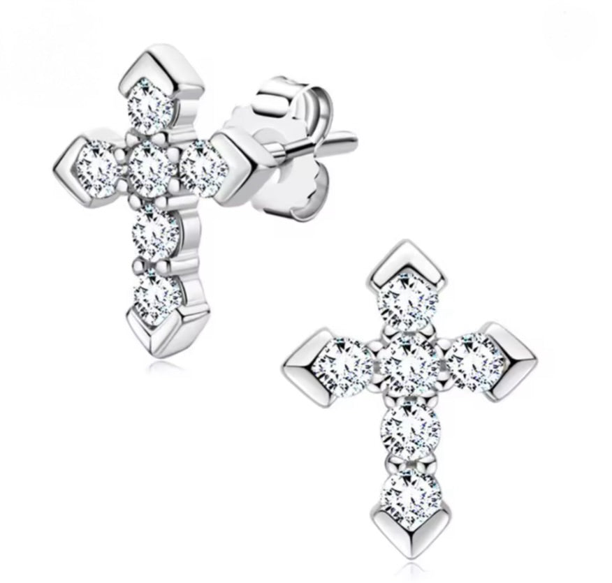 "Crucifix" Stud Earrings