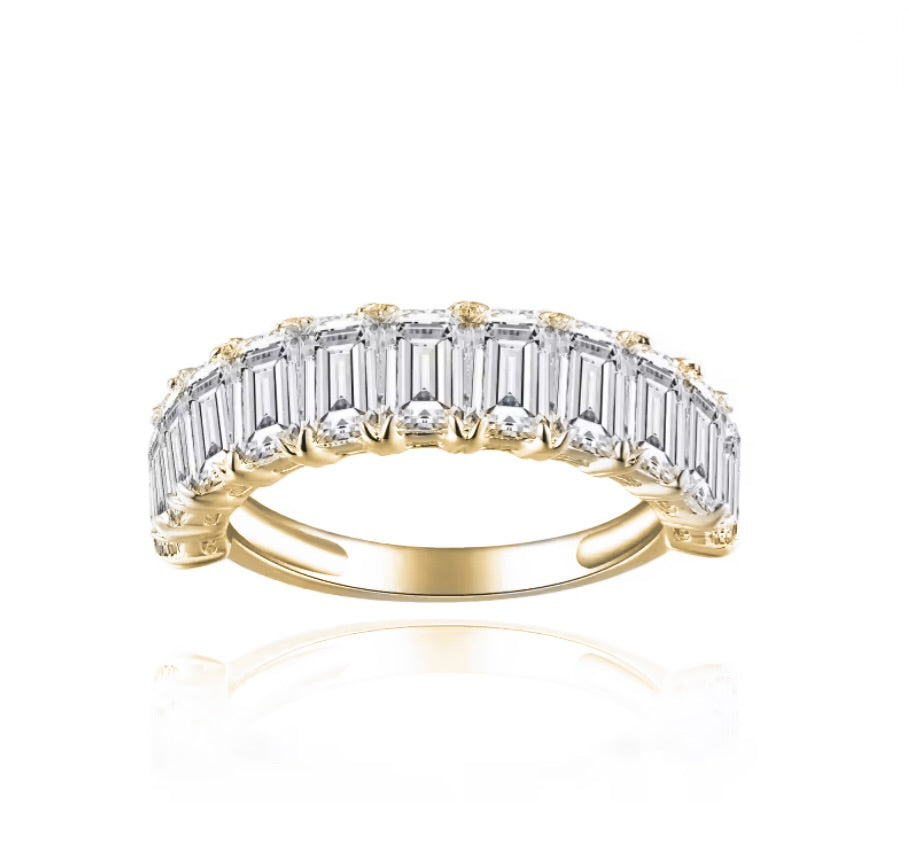 "Gemma" Emerald Cut Band