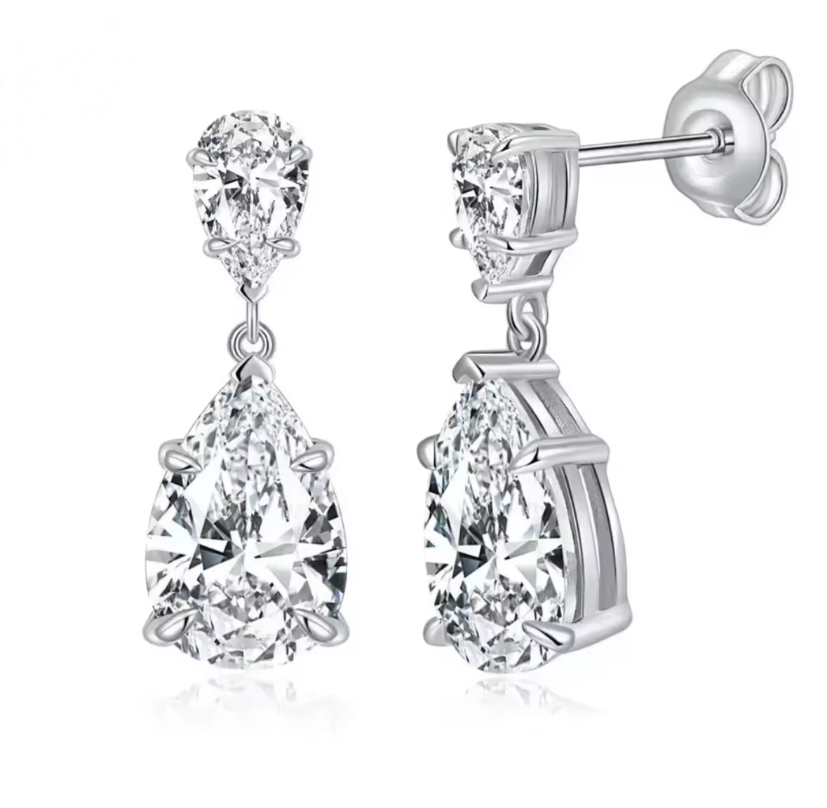 “Isabelle” Pear Cut Earrings